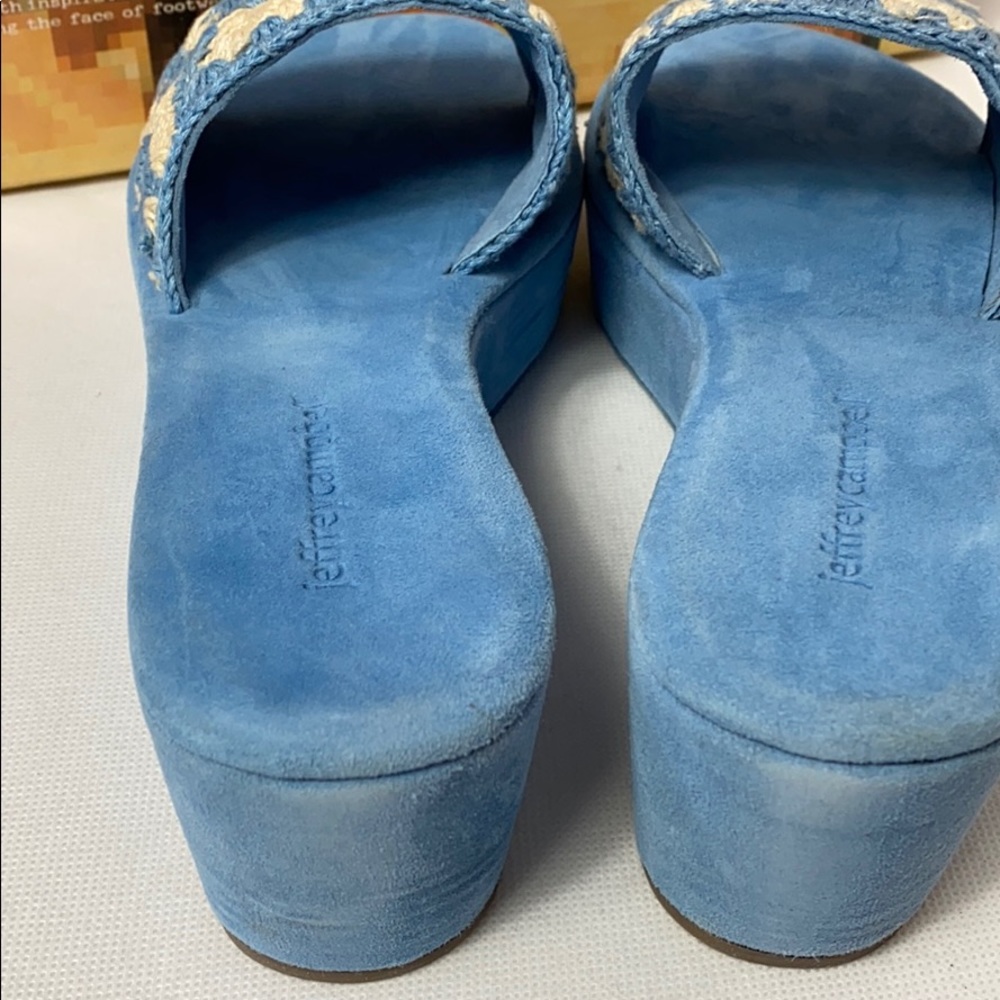 Jeffrey Campbell Mix-up blue crochet suede sandals - Picture 3 of 7